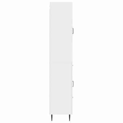 Cabinet Set 2 pcs High Gloss White 66 x 34.5 x 89.5 cm