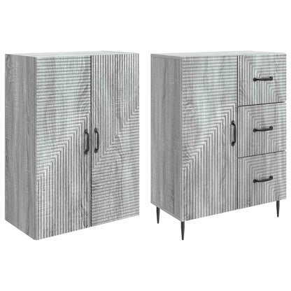 Cabinet Set 2 pcs Grey Sonoma 66 x 34.5 x 89.5 cm