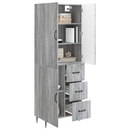 Cabinet Set 2 pcs Grey Sonoma 66 x 34.5 x 89.5 cm