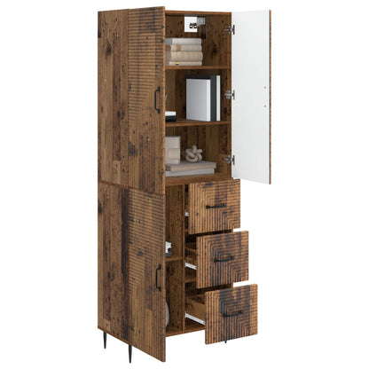 Cabinet Set 2 pcs Old Wood 66 x 34.5 x 89.5 cm Engineered Wood