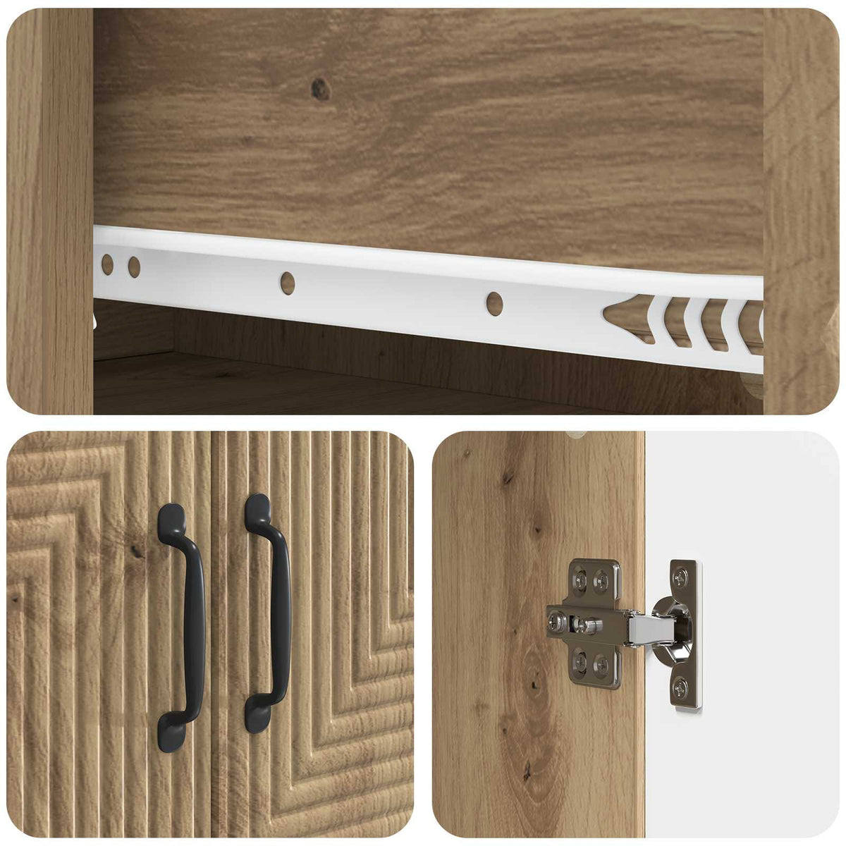 Cabinet Set 2 pcs Artisan Oak Engineered Wood