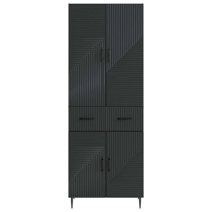 Cabinet Set 2 pcs Black 66 x 34.5 x 89.5 cm Engineered Wood