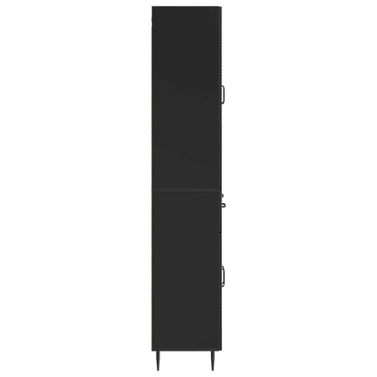 Cabinet Set 2 pcs Black 66 x 34.5 x 89.5 cm Engineered Wood