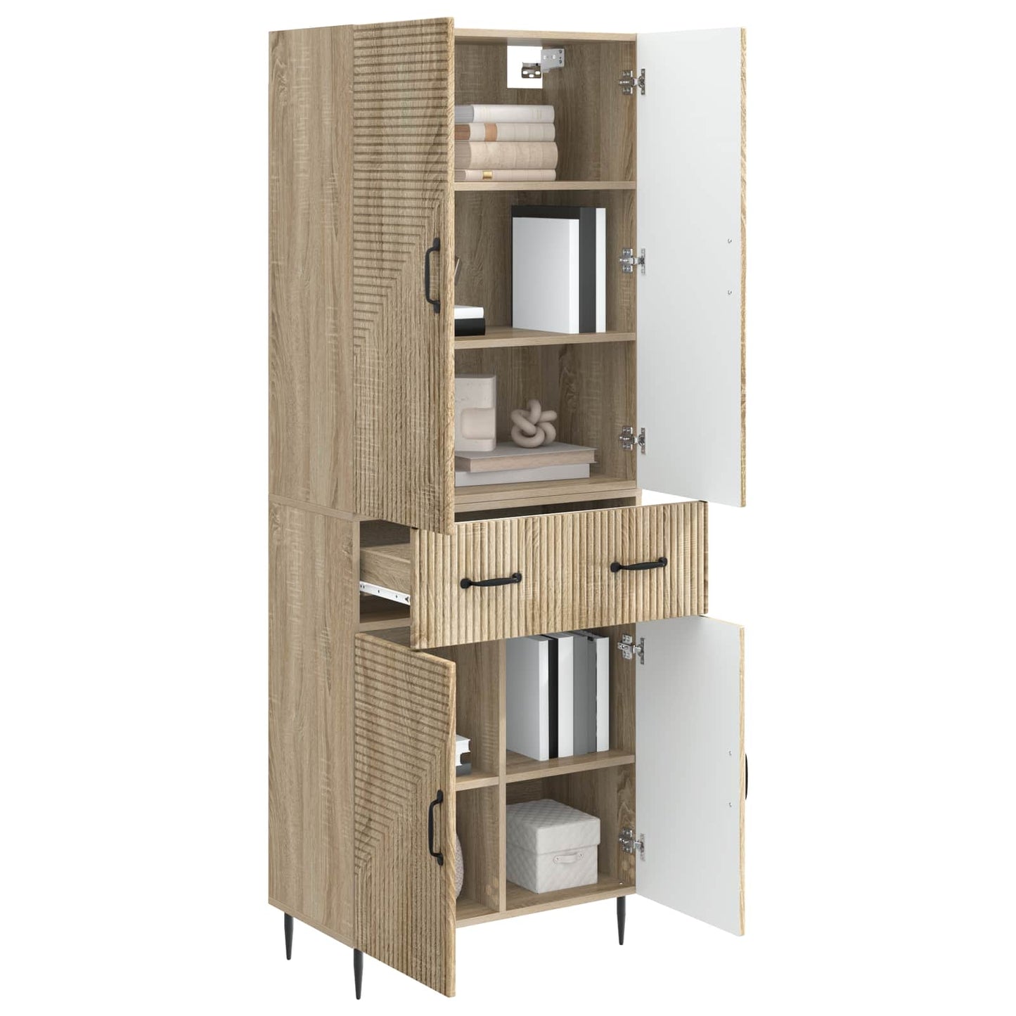 Cabinet Set 2 pcs Sonoma Oak 66 x 34.5 x 89.5 cm