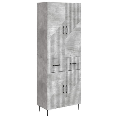 Cabinet Set 2 pcs Concrete Grey 66 x 34.5 x 89.5 cm