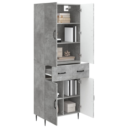 Cabinet Set 2 pcs Concrete Grey 66 x 34.5 x 89.5 cm