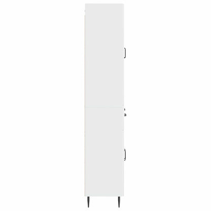Cabinet Set 2 pcs High Gloss White 66 x 34.5 x 89.5 cm
