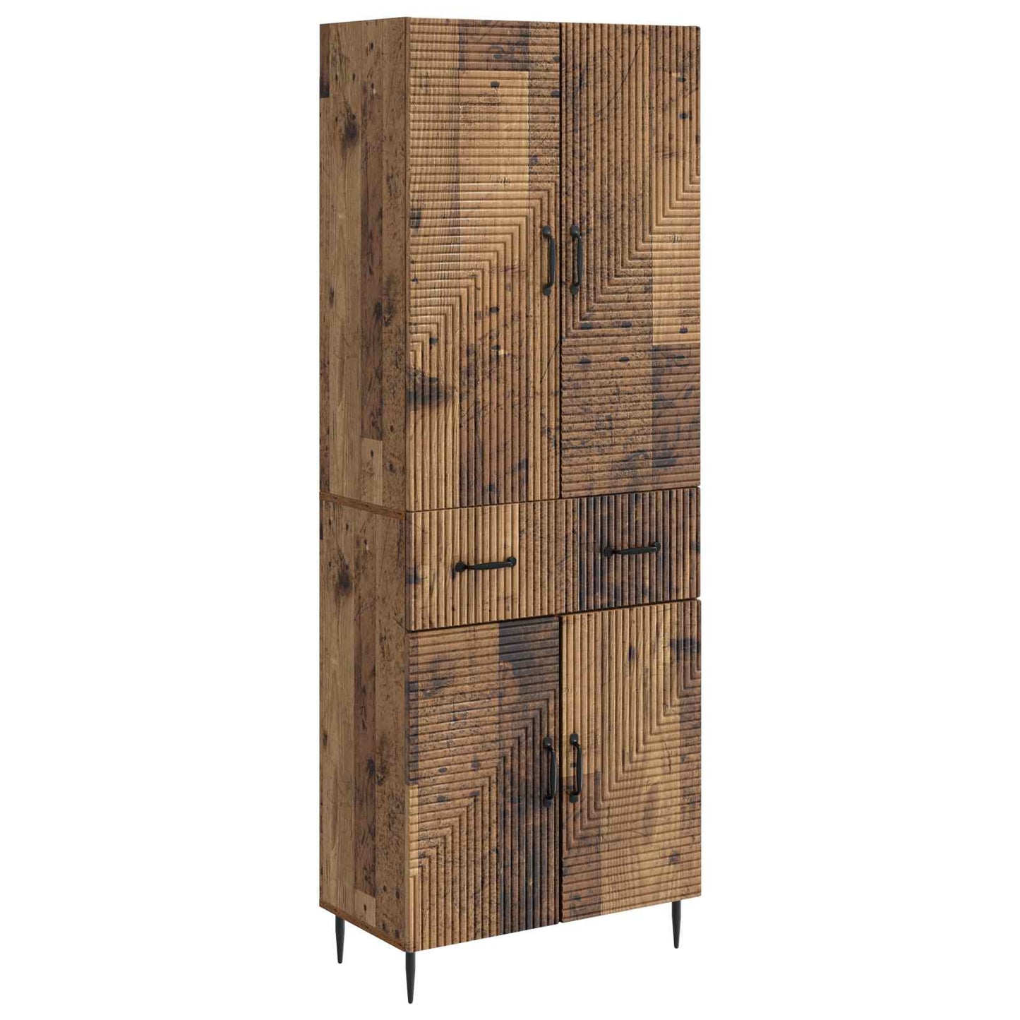 Cabinet Set 2 pcs Old Wood 66 x 34.5 x 89.5 cm Engineered Wood