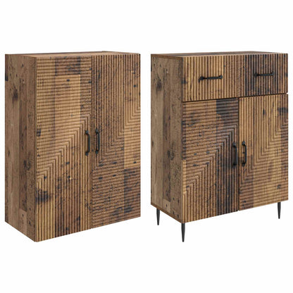 Cabinet Set 2 pcs Old Wood 66 x 34.5 x 89.5 cm Engineered Wood