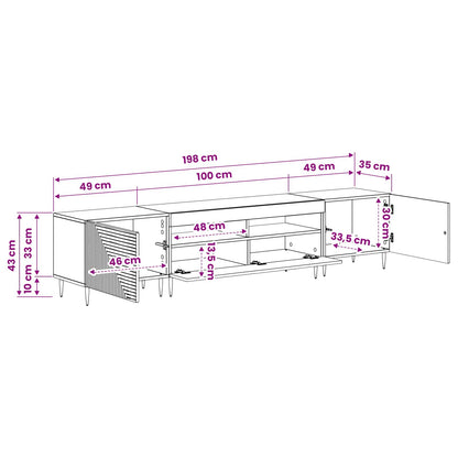 3 Piece LED TV Cabinet Concrete Grey Engineered Wood
