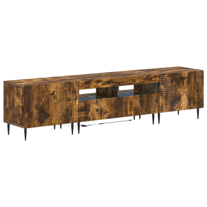 3 Piece LED TV Cabinet Smoked Oak Engineered Wood