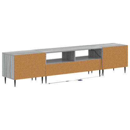 3 Piece LED TV Cabinet Grey Sonoma Engineered Wood