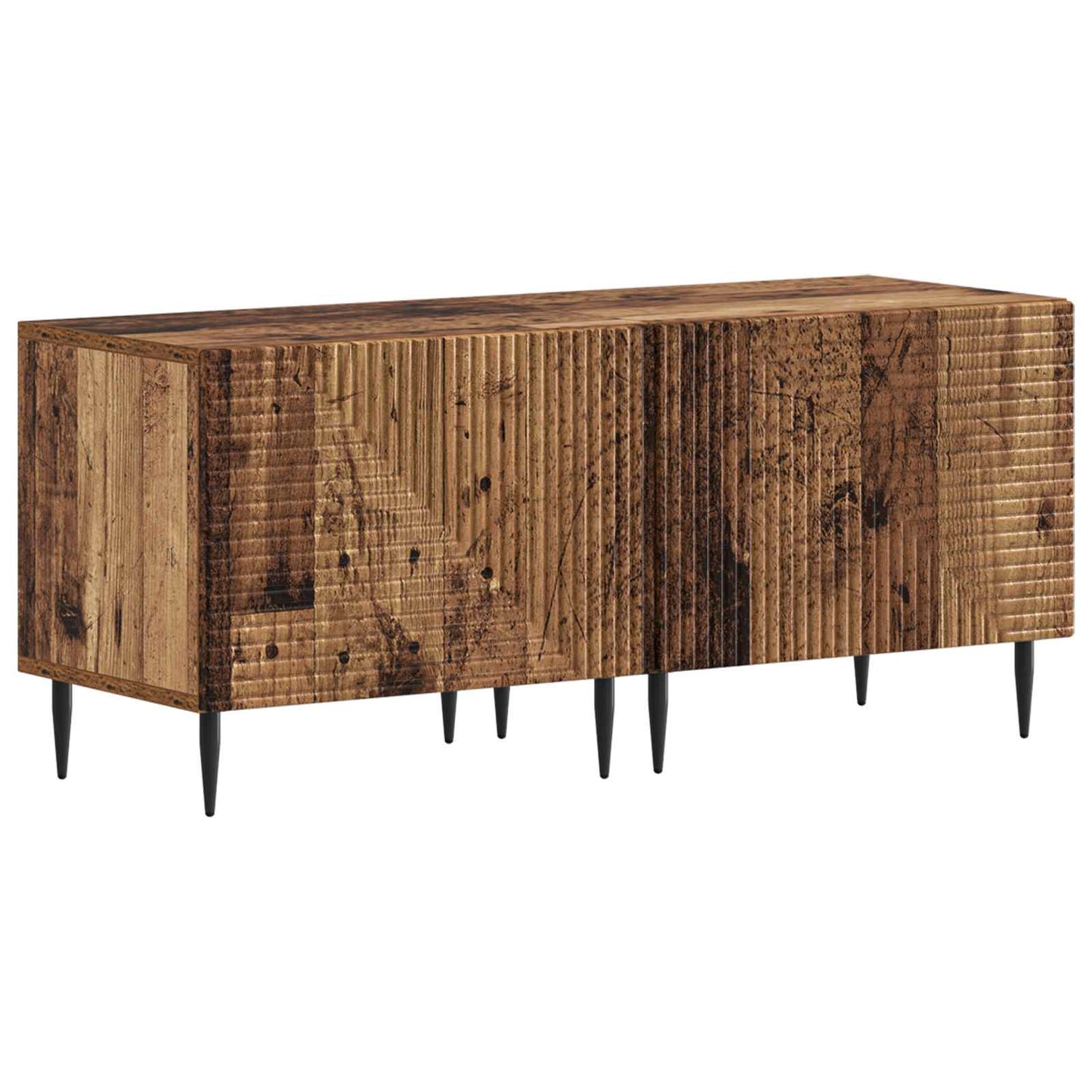 3 Piece LED TV Cabinet Old Wood Engineered Wood
