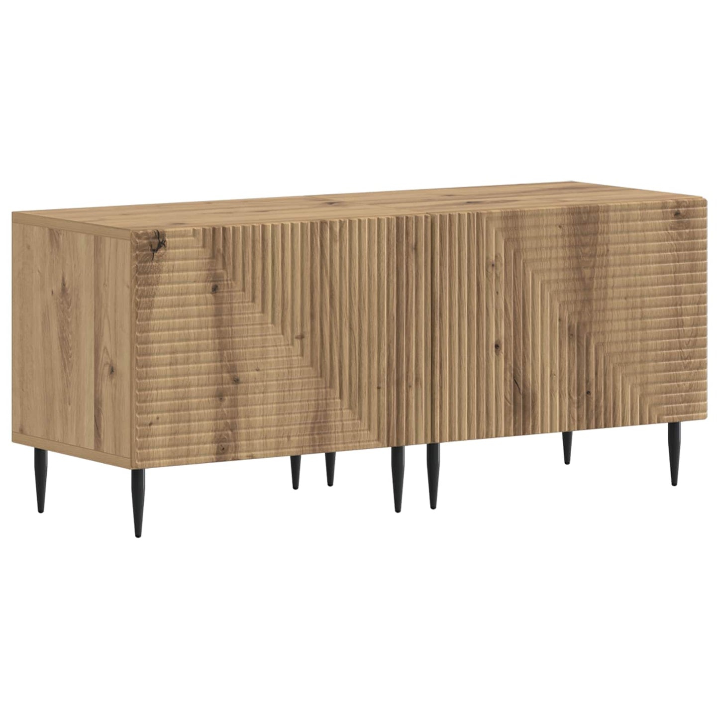 3 Piece LED TV Cabinet Artisan Oak Engineered Wood