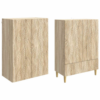 Cabinet Set 2 pcs Sonoma Oak Engineered Wood