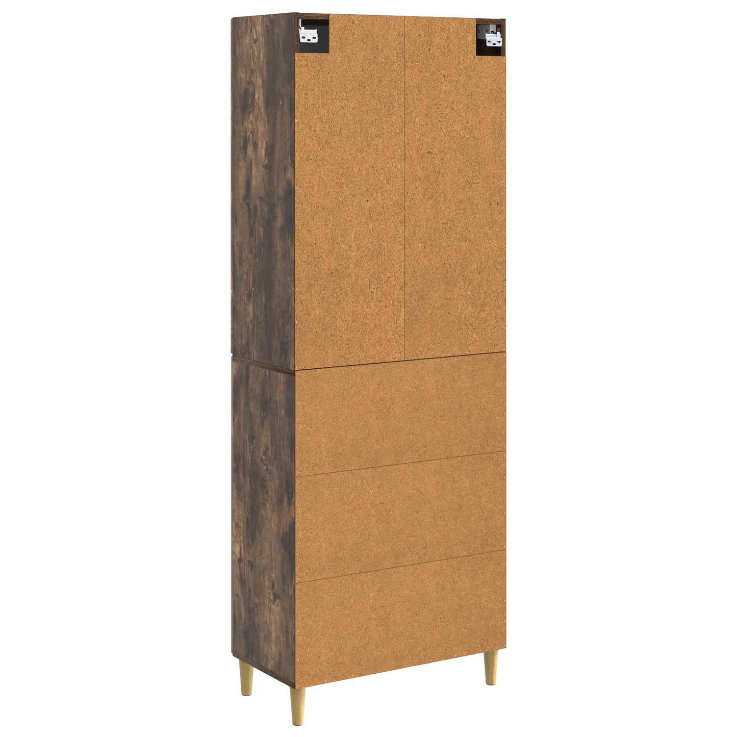 Cabinet Set 2 pcs Smoked Oak Engineered Wood