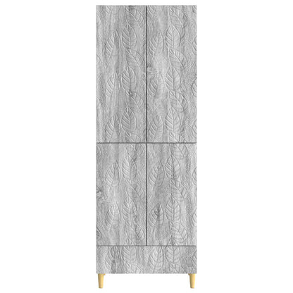 Cabinet Set 2 pcs Grey Sonoma Engineered Wood
