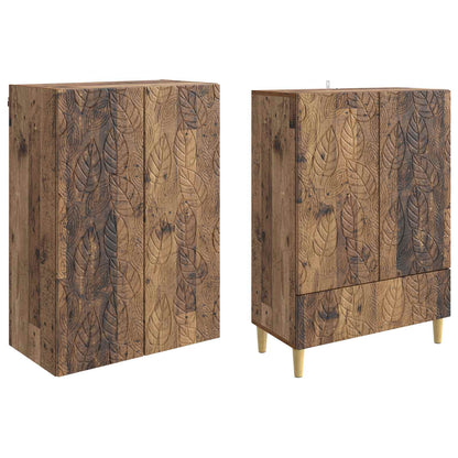 Cabinet Set 2 pcs Old Wood Engineered Wood
