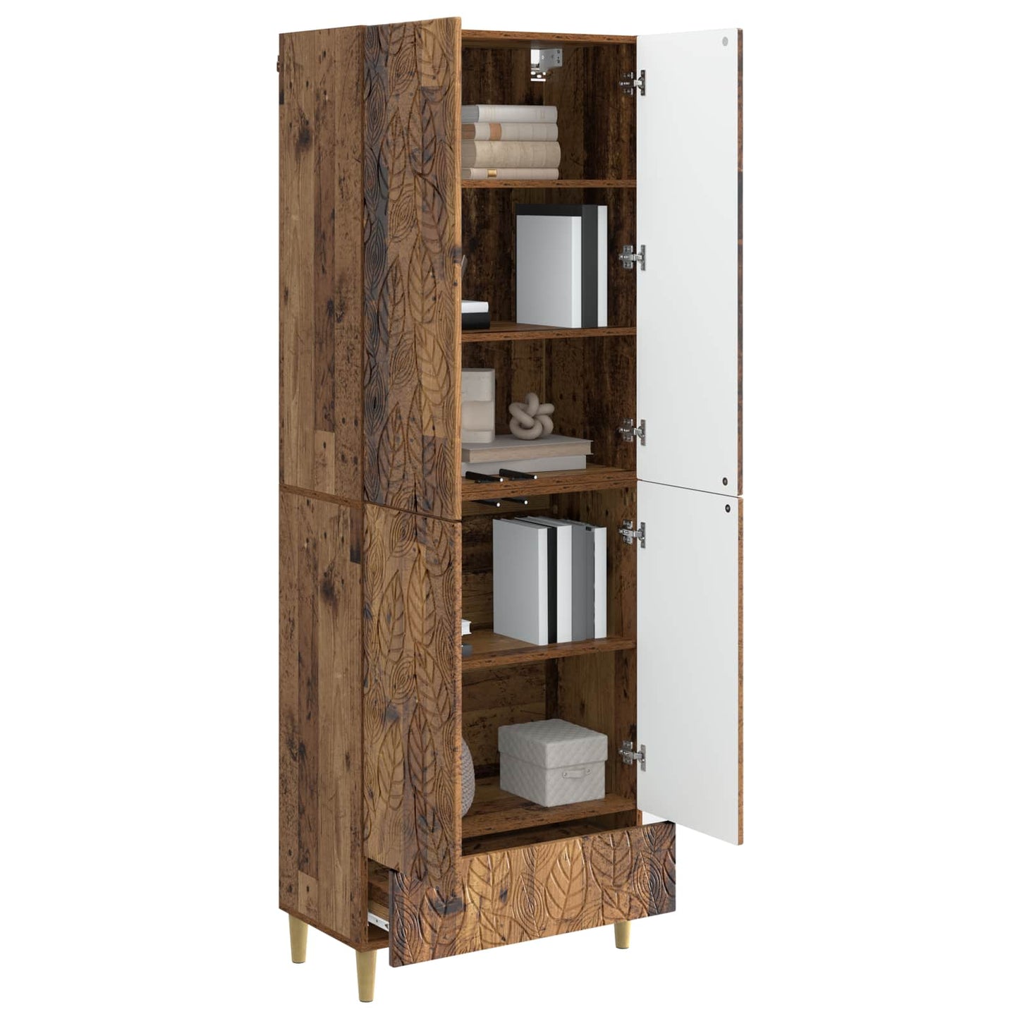 Cabinet Set 2 pcs Old Wood Engineered Wood