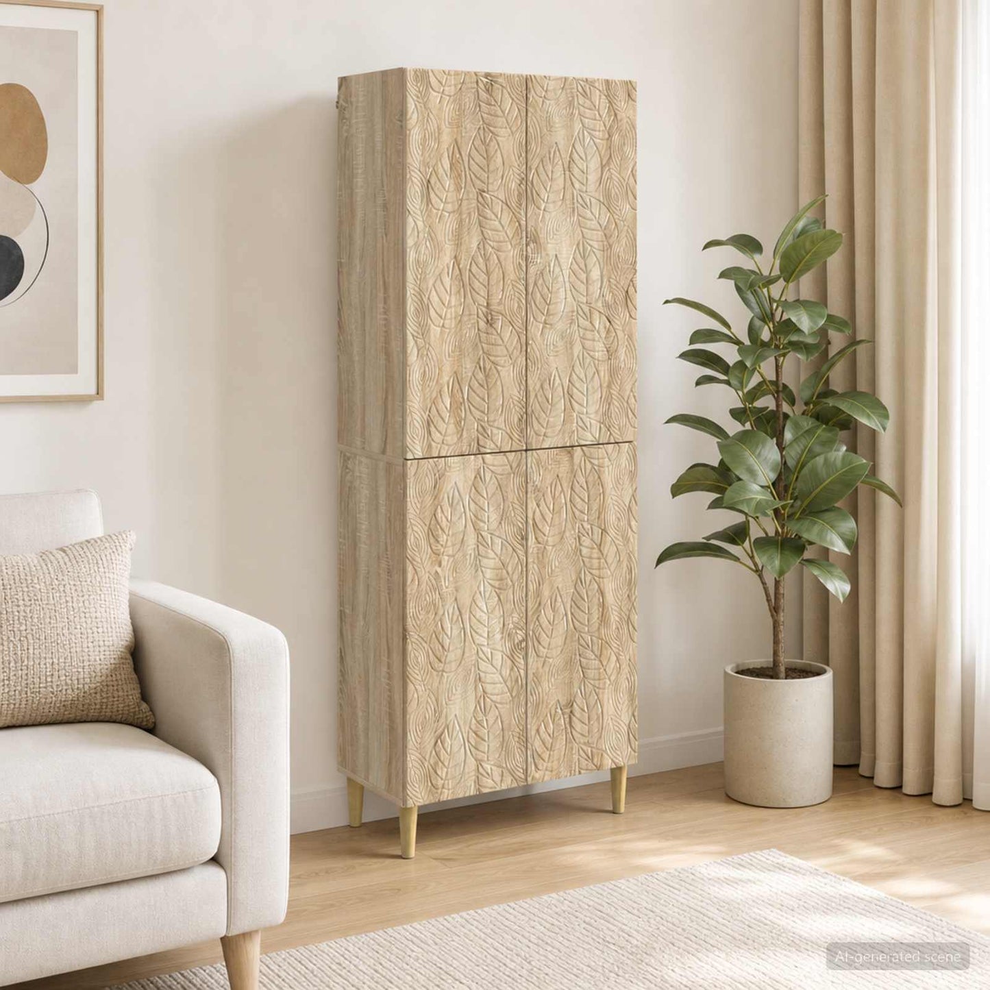 Cabinet Set 2 pcs Sonoma Oak Engineered Wood