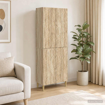 Cabinet Set 2 pcs Sonoma Oak Engineered Wood