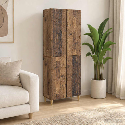 Cabinet Set 2 pcs Old Wood Engineered Wood