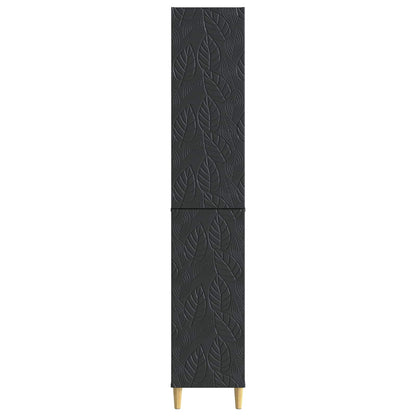 Cabinet Set 2 pcs Black Engineered Wood