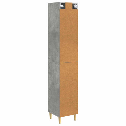 Cabinet Set 2 pcs Concrete Grey Engineered Wood