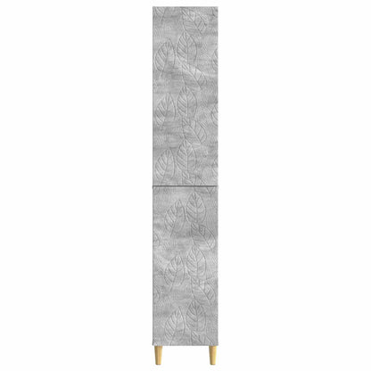 Cabinet Set 2 pcs Concrete Grey Engineered Wood