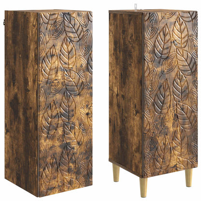 Cabinet Set 2 pcs Smoked Oak Engineered Wood