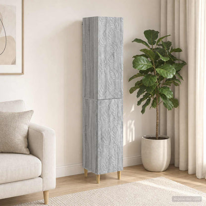 Cabinet Set 2 pcs Grey Sonoma Engineered Wood