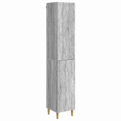Cabinet Set 2 pcs Grey Sonoma Engineered Wood