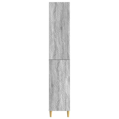 Cabinet Set 2 pcs Grey Sonoma Engineered Wood