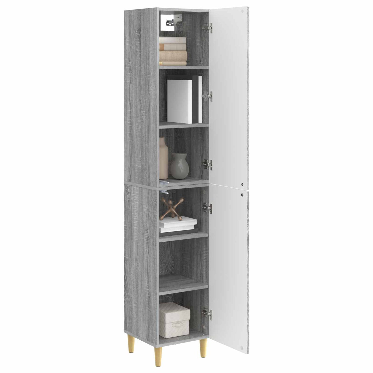Cabinet Set 2 pcs Grey Sonoma Engineered Wood