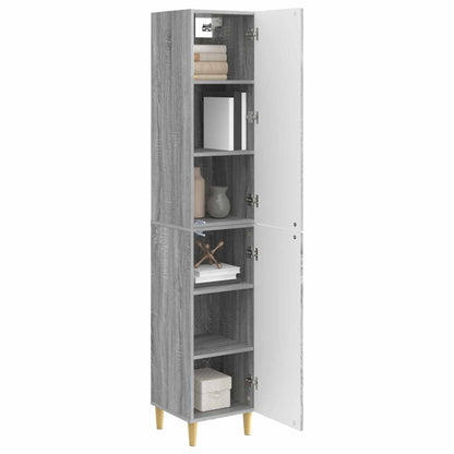 Cabinet Set 2 pcs Grey Sonoma Engineered Wood