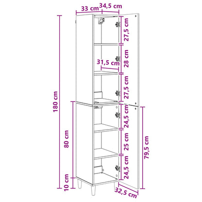 Cabinet Set 2 pcs Engineered Wood
