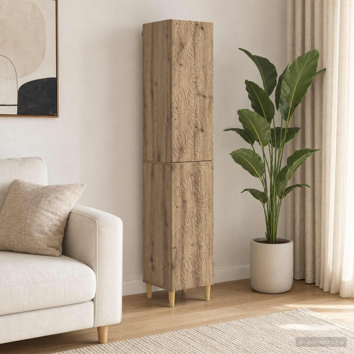 Cabinet Set 2 pcs Artisan Oak Engineered Wood