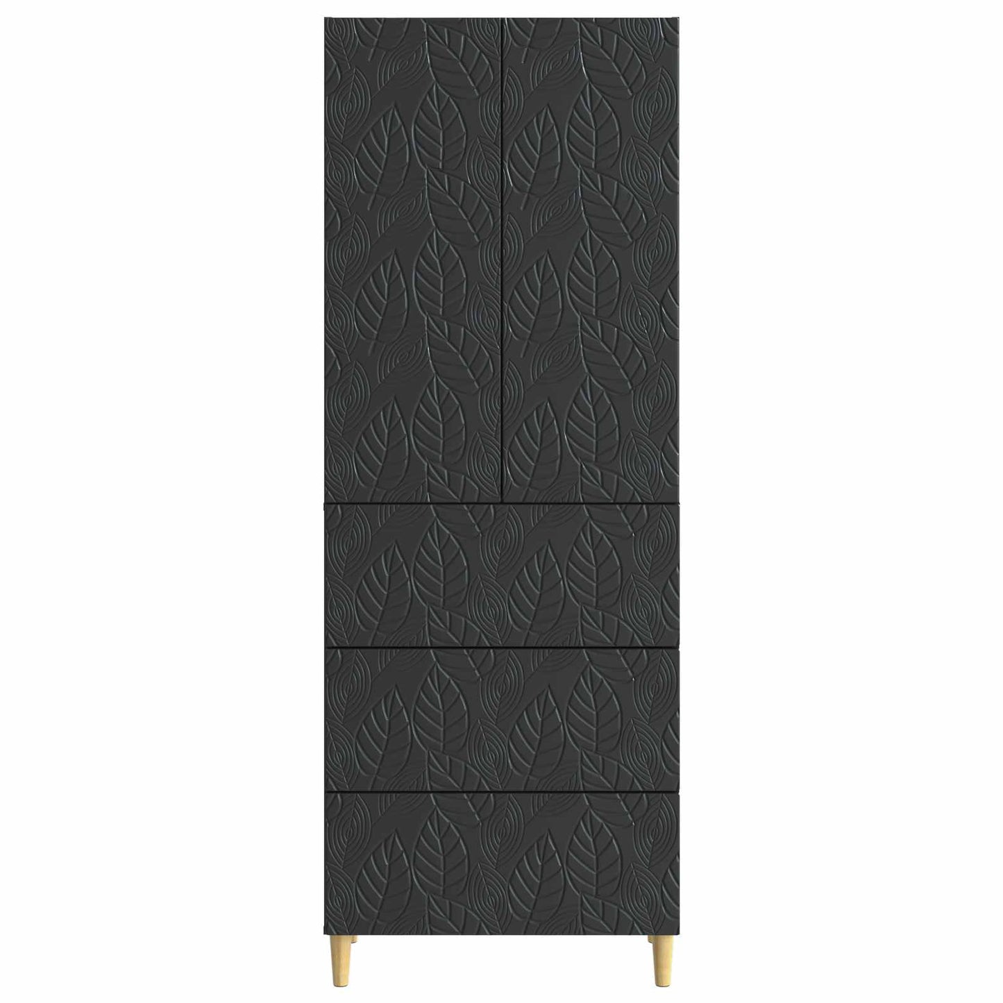 Cabinet Set 2 pcs Black 66 x 34.5 x 90 cm Engineered Wood