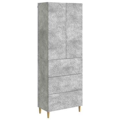 Cabinet Set 2 pcs Concrete Grey 66 x 34.5 x 90 cm