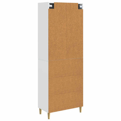 Cabinet Set 2 pcs High Gloss White 66 x 34.5 x 90 cm