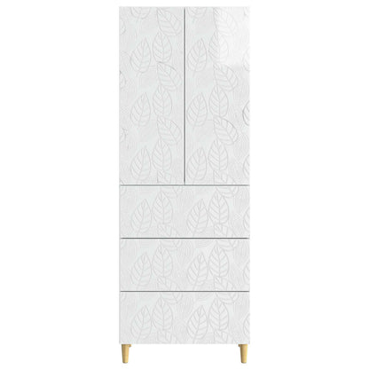 Cabinet Set 2 pcs High Gloss White 66 x 34.5 x 90 cm