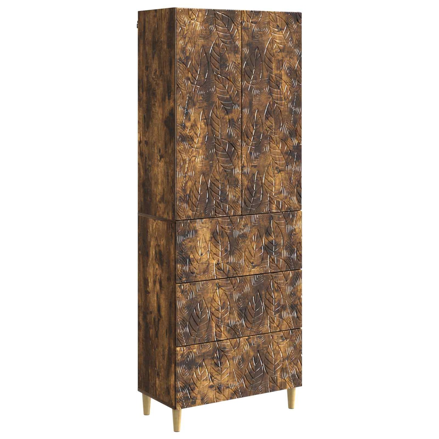 Cabinet Set 2 pcs Smoked Oak 66 x 34.5 x 90 cm Engineered Wood
