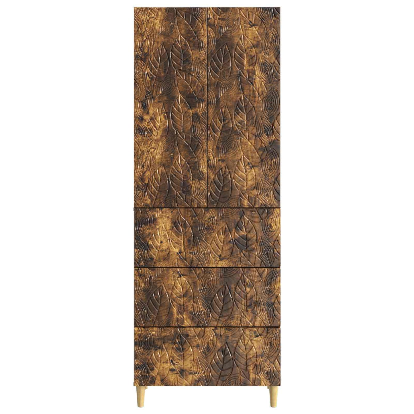 Cabinet Set 2 pcs Smoked Oak 66 x 34.5 x 90 cm Engineered Wood