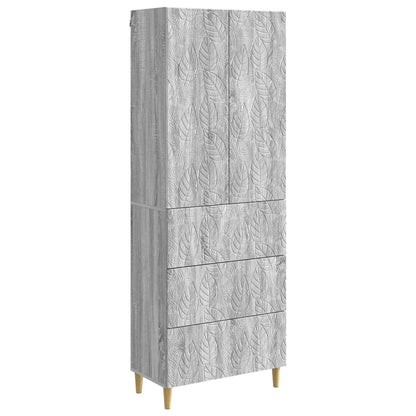 Cabinet Set 2 pcs Grey Sonoma 66 x 34.5 x 90 cm Engineered Wood