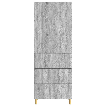 Cabinet Set 2 pcs Grey Sonoma 66 x 34.5 x 90 cm Engineered Wood