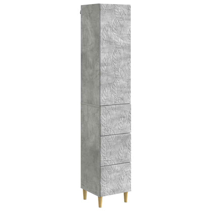 Cabinet Set 2 pcs Concrete Grey 33 x 34.5 x 90 cm