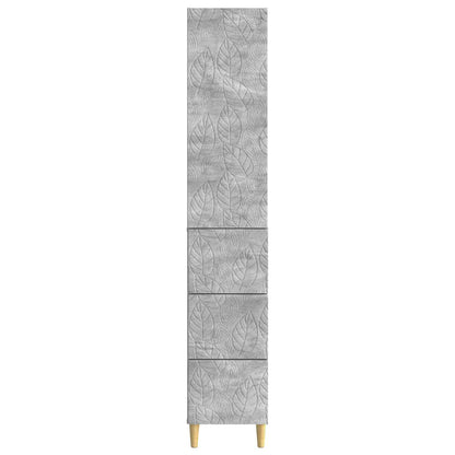 Cabinet Set 2 pcs Concrete Grey 33 x 34.5 x 90 cm
