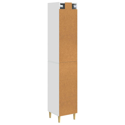 Cabinet Set 2 pcs High Gloss White 33 x 34.5 x 90 cm