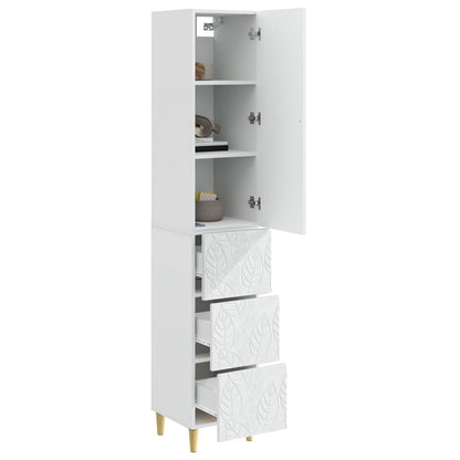 Cabinet Set 2 pcs High Gloss White 33 x 34.5 x 90 cm