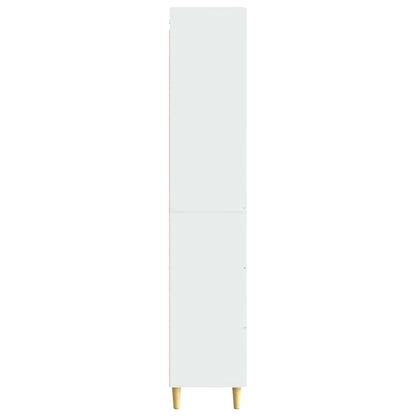 Cabinet Set 2 pcs High Gloss White 33 x 34.5 x 90 cm